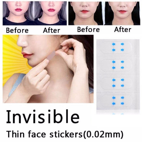 100 Pcs/Set Invisible Thin Face Stickers Face Facial Line Wrinkle Sagging Skin V-Shape Face Lift Up Fast Chin Adhesive Tape 2019