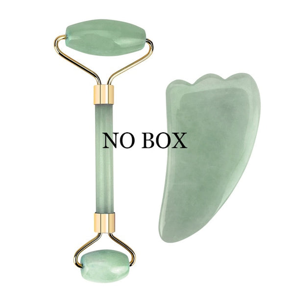 Natural Rose Quartz Facial Massage Crystal Stone Body Jade Massager DermaRoller Skincare Ice Roller Wrinkle Removal Beauty Tool