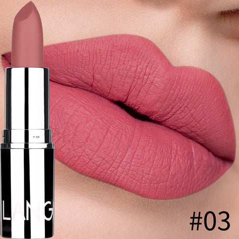 Bullet Matte Lipstick Waterproof Matte Non-stick Cup Lipstick Lasting Make-up Moisturizing Solid Lip Balm TSLM1