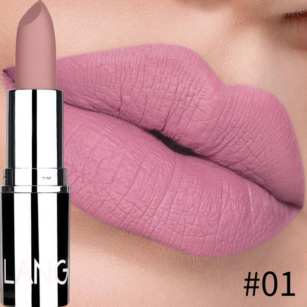 Bullet Matte Lipstick Waterproof Matte Non-stick Cup Lipstick Lasting Make-up Moisturizing Solid Lip Balm TSLM1