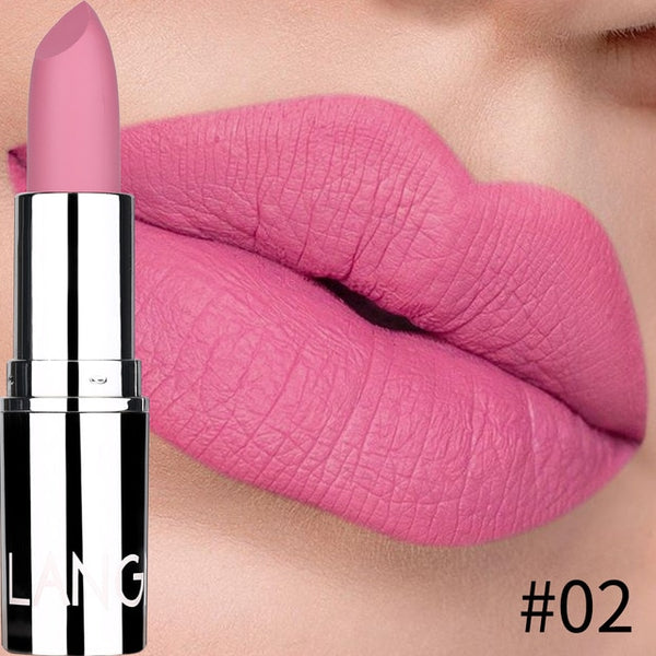 Bullet Matte Lipstick Waterproof Matte Non-stick Cup Lipstick Lasting Make-up Moisturizing Solid Lip Balm TSLM1