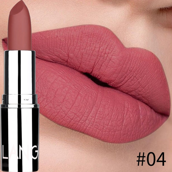 Bullet Matte Lipstick Waterproof Matte Non-stick Cup Lipstick Lasting Make-up Moisturizing Solid Lip Balm TSLM1