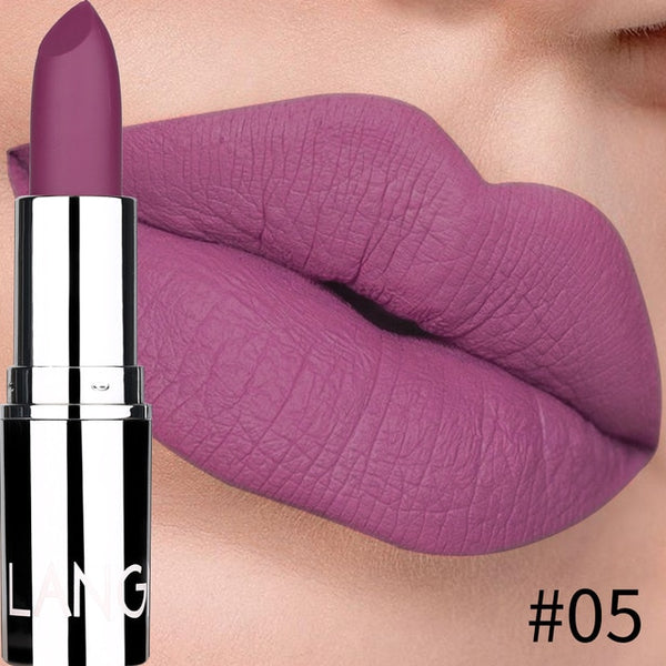 Bullet Matte Lipstick Waterproof Matte Non-stick Cup Lipstick Lasting Make-up Moisturizing Solid Lip Balm TSLM1