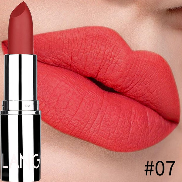 Bullet Matte Lipstick Waterproof Matte Non-stick Cup Lipstick Lasting Make-up Moisturizing Solid Lip Balm TSLM1