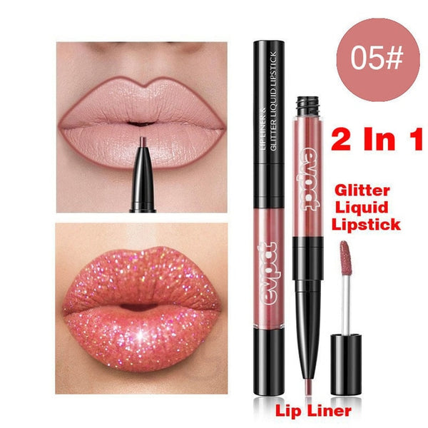 Diamond Liquid Lipstick Matte Red Lip Long Lasting Waterproof Make Up Lip Stick Nude Pink Lips Liner Pencil Gloss Makeup YXL