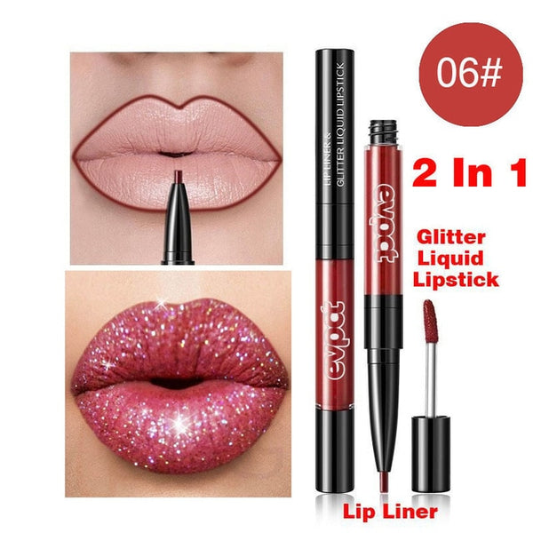 Diamond Liquid Lipstick Matte Red Lip Long Lasting Waterproof Make Up Lip Stick Nude Pink Lips Liner Pencil Gloss Makeup YXL