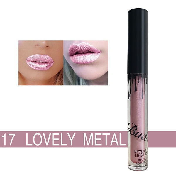BUD K Brand liquid Kyliejenner lipstick glitter Sexy Color waterproof Long Lasting mate gloss pen Make up red matte lip baton
