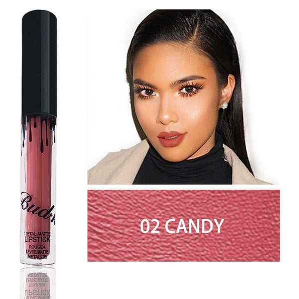 BUD K Brand liquid Kyliejenner lipstick glitter Sexy Color waterproof Long Lasting mate gloss pen Make up red matte lip baton