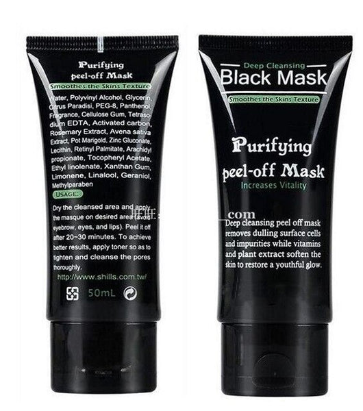 Black Mask Face Blackhead Remover Peeling Mask Suction Blackhead Acne Treatment Deep Cleansing Purifying Facial Masks