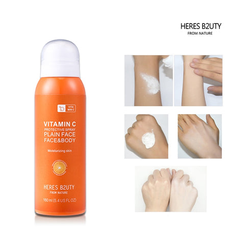 HERES B2UTY Vitamin C Protective Sunscreen Spray Face&Body Skin Whitening UV Protection Sun Spray Brighten Face Body  160ml